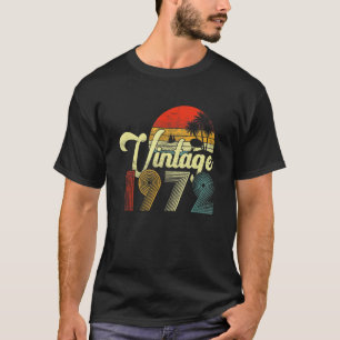 T-shirt 50e anniversaire Hommes Femmes Vintage 1972 50 ans