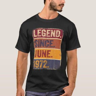 T-shirt 50E Anniversaire Juin Né 50 Ans Légende Depuis 197