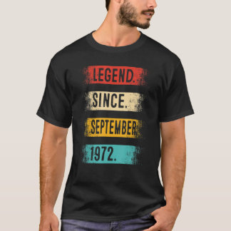 T-shirt 50e anniversaire Légende depuis septembre 1972 50 