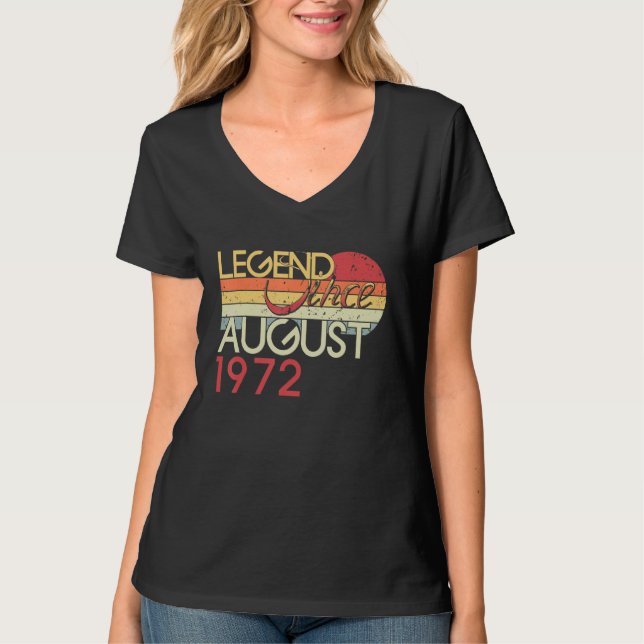 T-shirt 50e anniversaire Ma 50 ans légende depuis août (Devant)