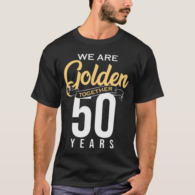 T-shirt 50E Anniversaire Mariage Art Pour Hommes Femmes 50 (Devant)