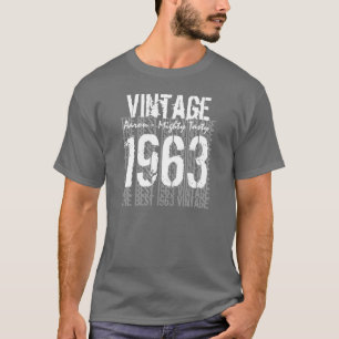 T-shirt 50e anniversaire Meilleur cadeau 1963 Vintage V009