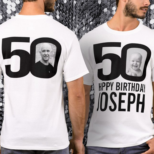T-shirt 50e anniversaire mono coutume maintenant et puis n (Créateur téléchargé)