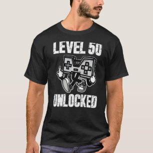 T-shirt 50e anniversaire niveau 50 Anniversaire déverrouil