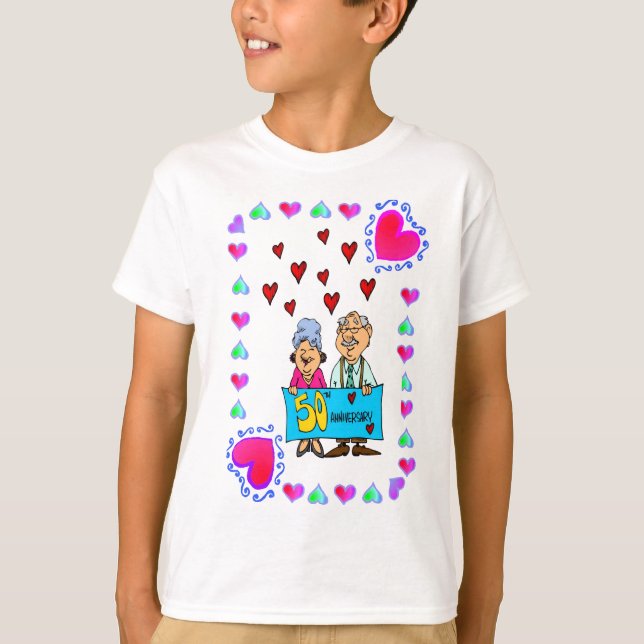 T-shirt 50e anniversaire - Or (Devant)