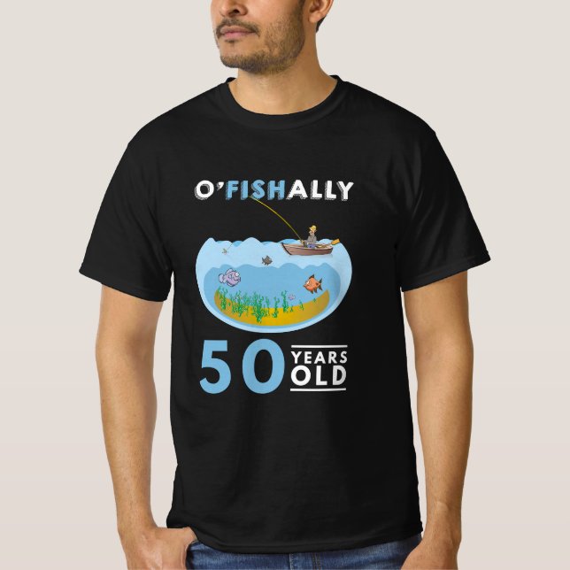 T-shirt 50e anniversaire Pêche O'Fishally 50 ans (Devant)