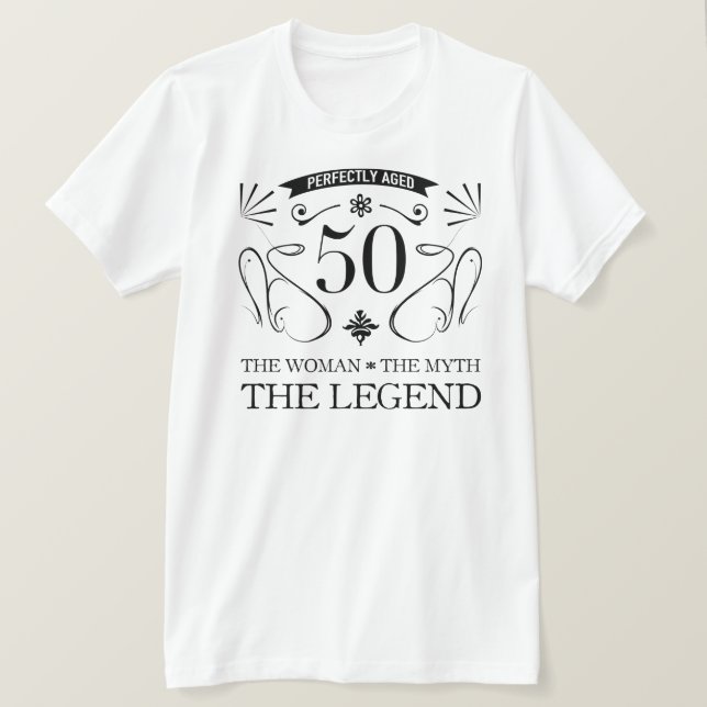 T-shirt 50e anniversaire pour les femmes (Design devant)