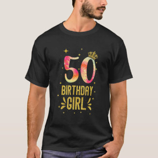 T-shirt 50e anniversaire Queen Girl Princess Pour 50 ans