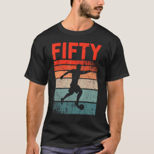 T-shirt 50e anniversaire Retro Soccer 50 ans Homme Femmes