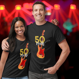 T-shirt 50e anniversaire Rock and Roll Guitar