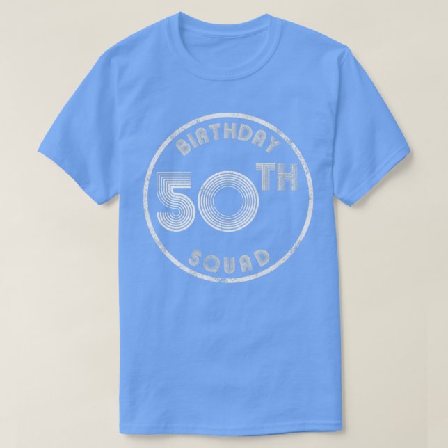 T-shirt 50e Anniversaire Squad look Vintage (Design devant)