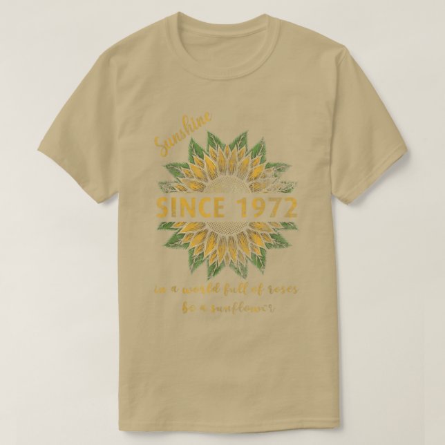 T-shirt 50e anniversaire Sunshine depuis 1972 Tournesol Im (Design devant)