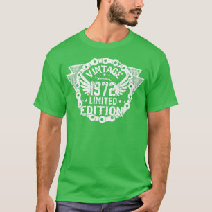 T-shirt 50e anniversaire vintage 1972 Moto-moto de motards
