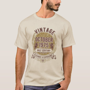 T-shirt 50e anniversaire Vintage Octobre 1975 –Exception