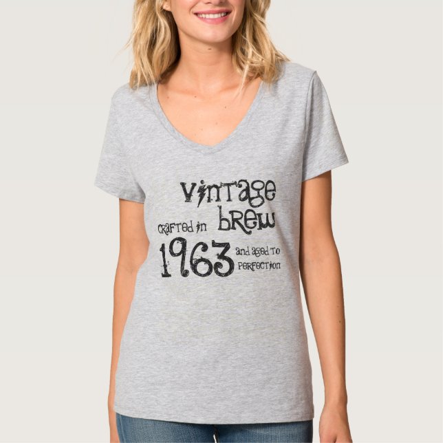T-shirt 50e cadeau d'anniversaire 1963 brasse Vintage (Devant)