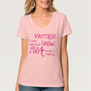 T-shirt 50e cadeau d'anniversaire 1964 Vintage Brew PINK V