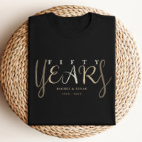 50e cadeau d'anniversaire de Mariage noir d'or