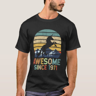 T-shirt 50E Unicorn Awesome Depuis 1971 50