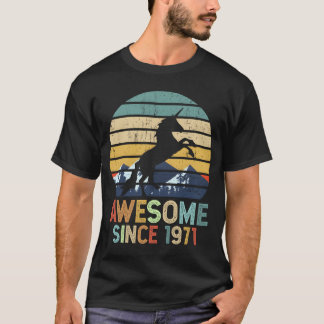 T-shirt 50E Unicorn Awesome Depuis 1971 50