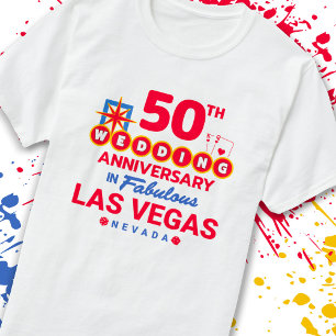 T-shirt 50e Wedding Anniversary Couples Las Vegas Trip