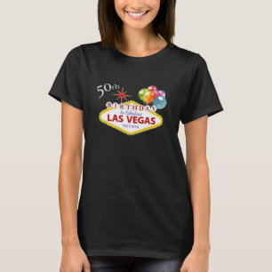 T-shirt 50ème anniversaire de Las Vegas 3/4 Sleeve Raglan 