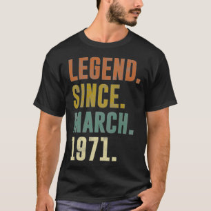 T-shirt 50ème Anniversaire Rétro Légende Vintage depuis 19