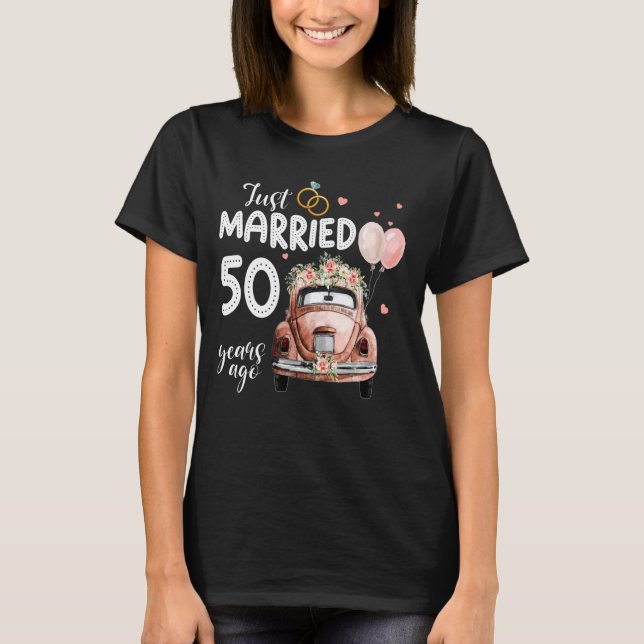T-shirt 50ème Mariage Anniversaire chemise - Juste Marié 5 (Devant)
