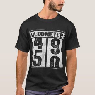 T-shirt 50th Birthday Funny Gift Men Women Oldometer 4950 