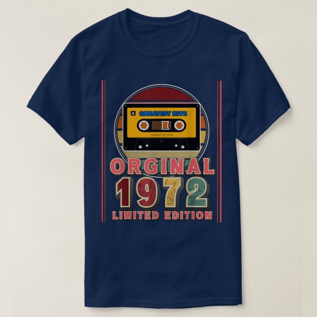T-shirt 50th Birthday Gift Greatest Hits Retro Music Casse (Design devant)