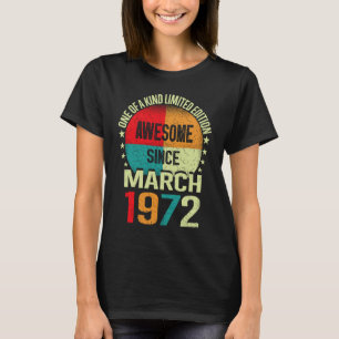 T-shirt 51 Année stupéfiante depuis mars 1972 Vintage 51e