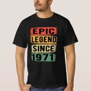 T-shirt 51 ans Anniversaire 1971 Légende épopée 51e annive