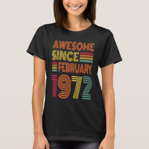 T-shirt 51 Ans Awesome depuis février 1972 51e Birt