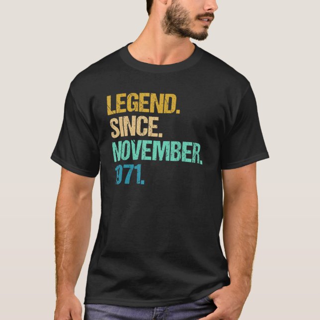 T-shirt 51 Ans Awesome Depuis Novembre 1971 51st Bir (Devant)