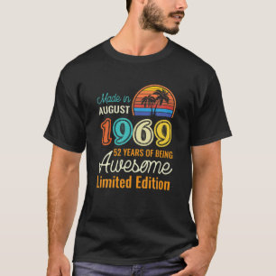 T-shirt 51 Ans Né En Août 1970 51E Anniversaire