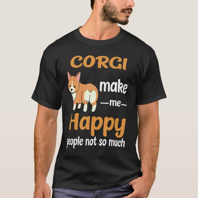 T-shirt 51 Corgi Me Rendre Heureux (Devant)