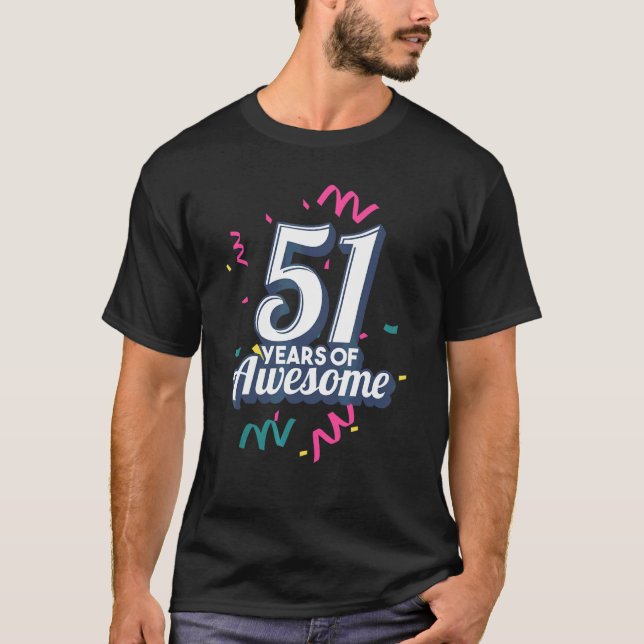 T-shirt 51E Anniversaire 51 Ans D'Impressionnant Bir De 51 (Devant)