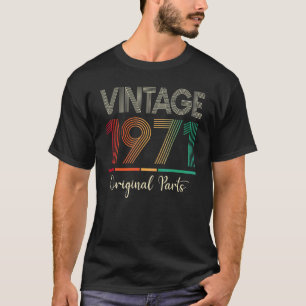 T-shirt 51e anniversaire Vintage 1971 Année Anniversaire 1