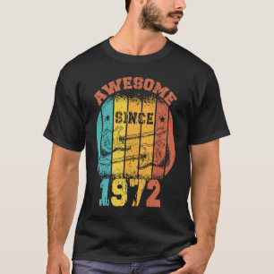 T-shirt 51e anniversaire Vintage 1972 Rétro 51 ans Guit