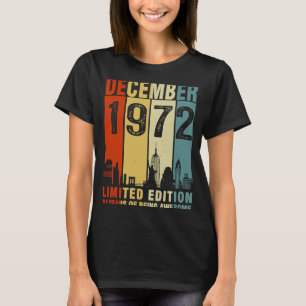 T-shirt 51e anniversaire Vintage décembre 1972 51 ans