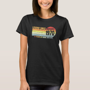 T-shirt 51ème anniversaire vintage Légende depuis août 197