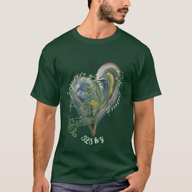 T-shirt 528 hz love scripture (Devant)