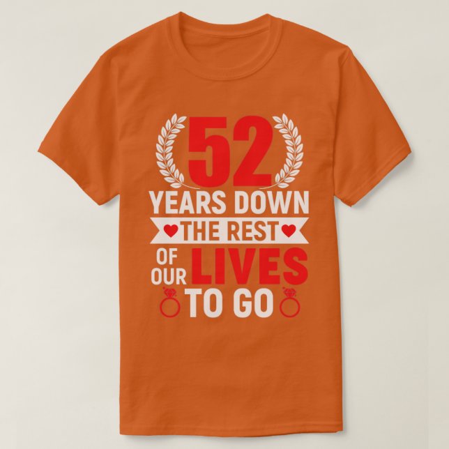 T-shirt 52 ans en bas 52e anniversaire 52 ans mariage G (Design devant)