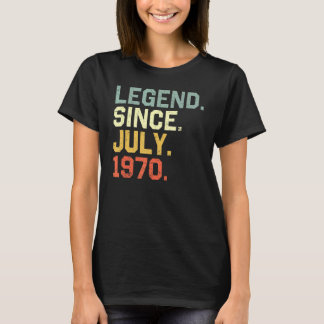 T-shirt 52 Ans Garçons Filles Awesome Depuis Juillet 1970