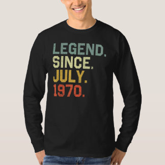 T-shirt 52 Ans Garçons Filles Awesome Depuis Juillet 1970