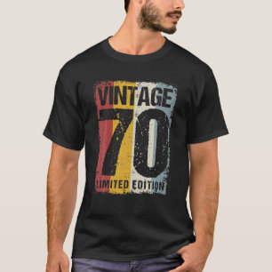 T-shirt 52 Ans Vintage 1970 52E Anniversaire Décoration