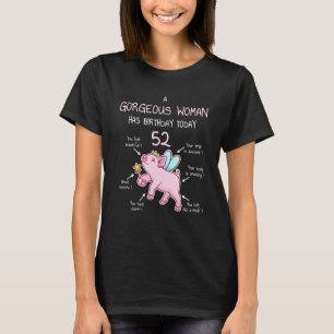 T-shirt 52e anniversaire Cinquante-deux ans Femme magnifiq