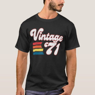 T-shirt 52E Anniversaire Femmes Hommes Nés En 1971 Anniver