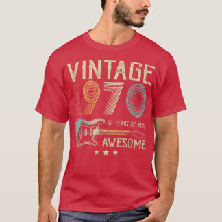T-shirt 52e anniversaire femmes hommes Vintage stupéfiant 