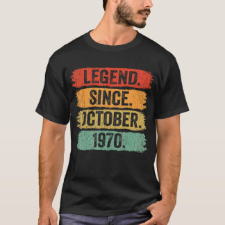 T-shirt 52e anniversaire Légende depuis octobre 1970 Retro