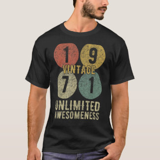 T-shirt 52e anniversaire pour Hommes et Femmes Rétro 52 an